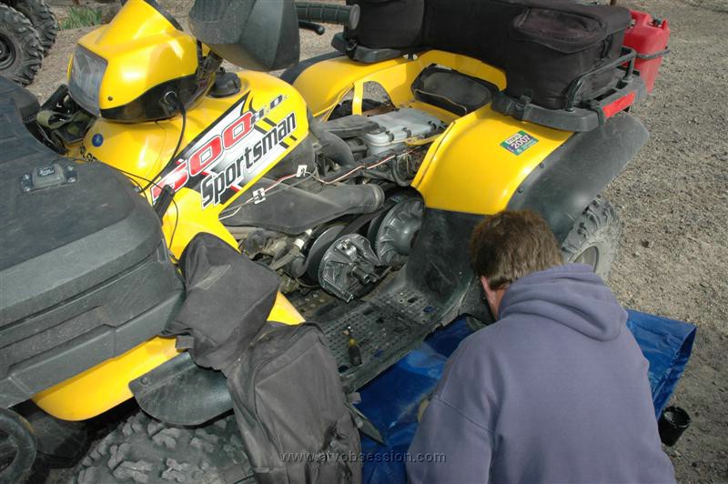 024. Back In Camp Mr. Bill Does Surgery On the Clutch....jpg