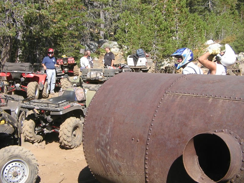 157. We all take a well deserved break at the mining equipment..jpg