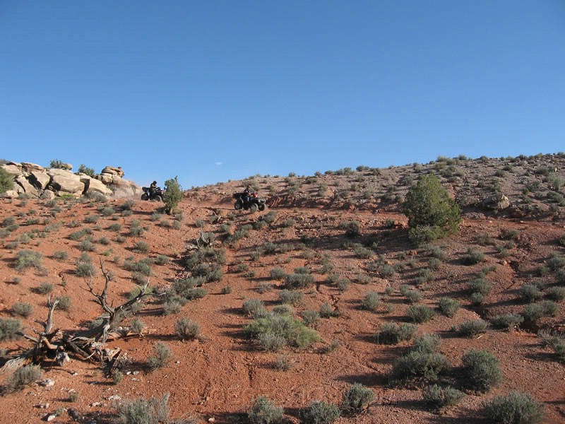 107. Steve and Jack as we head back on Gemini Bridges Road..jpg