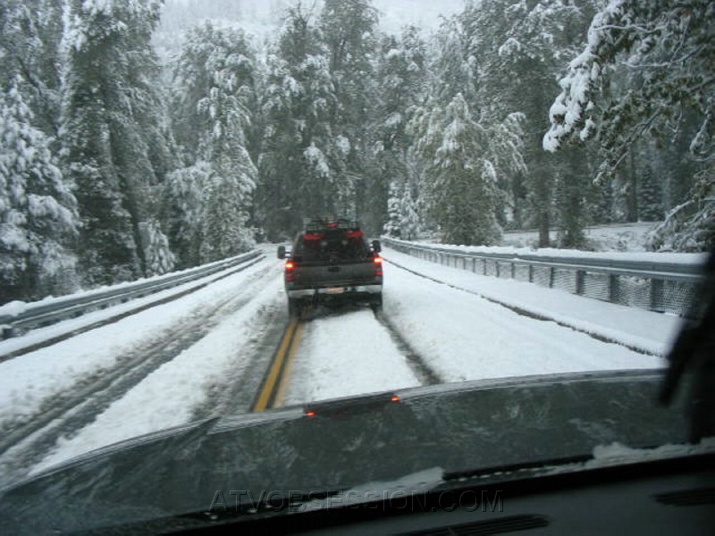 03. Crossing Cisco Grove overpass...We drove back over on our quads to the gas station..bad boys..jpg