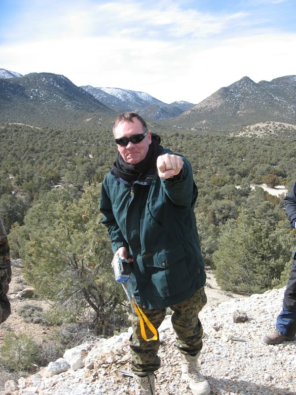 063. Brad practices his powerfist for the group photo..jpg